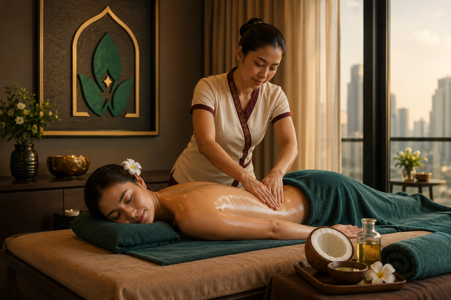 Coconut oil massage by Jewel Wellness Bangkok